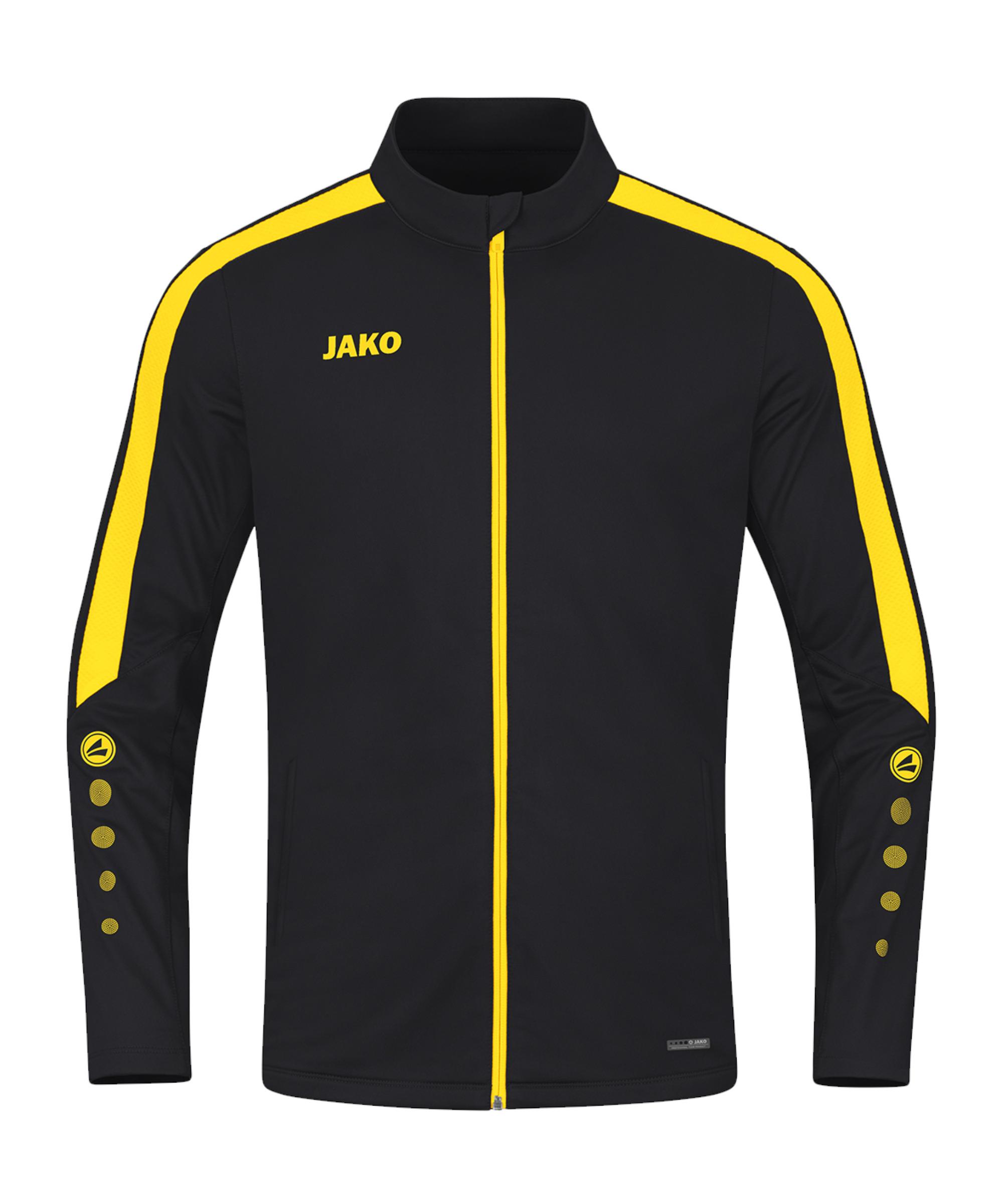 JAKO Power Polyesterjacke Trainingsjacke Herren - schwarzgelb