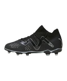 Rückansicht von PUMA FUTURE Pro FG/AG Jr Gear Up Kids Fu&szlig;ballschuhe Kinder schwarzsilber