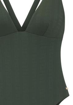 Rückansicht von Copenhagen Studios Badeanzug Badeanzug Damen dunkelgr&uuml;n