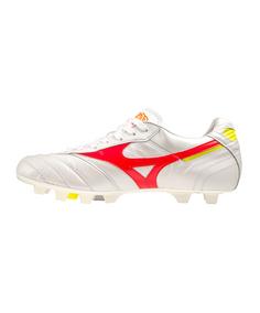 Rückansicht von Mizuno Morelia II Made In Japan Mugen FG Wei&szlig; Fu&szlig;ballschuhe weissorange