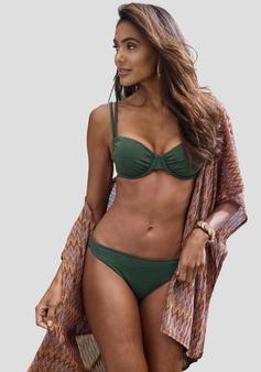 Rückansicht von Copenhagen Studios Bügel-Bikini-Top Bikini Oberteil Damen dunkelgrün