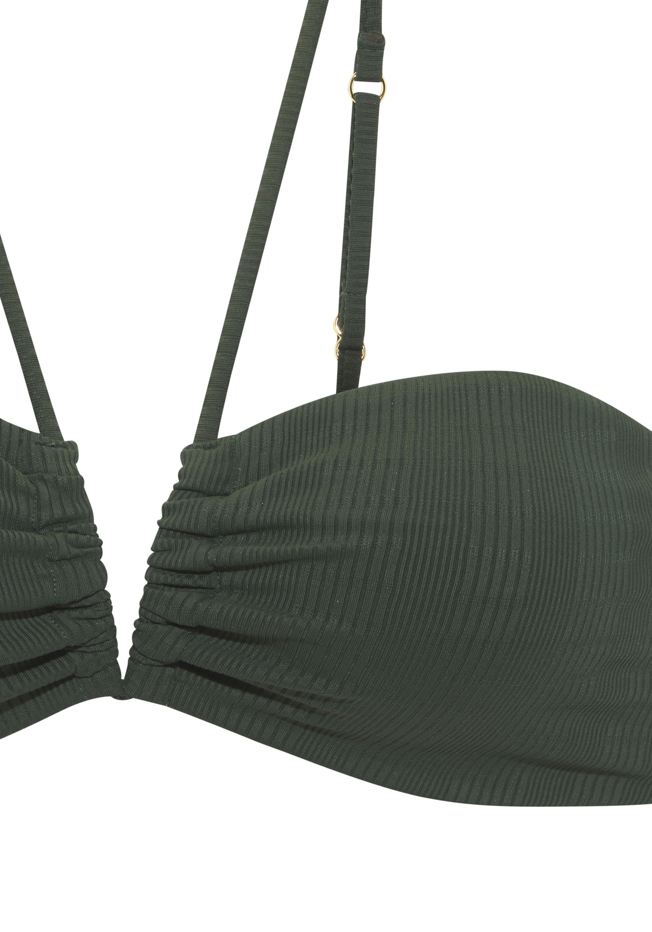Copenhagen Studios Bandeau-Bikini-Top Bikini Oberteil Damen - dunkelgr&uuml;n