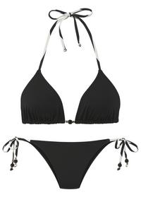 FRENCH CONNECTION Triangel-Bikini Bikini Set Damen - schwarz
