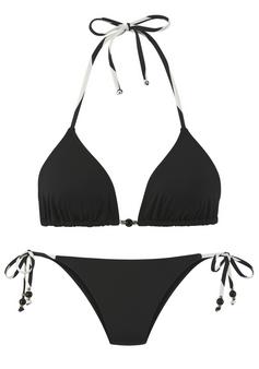 FRENCH CONNECTION Triangel-Bikini Bikini Set Damen schwarz