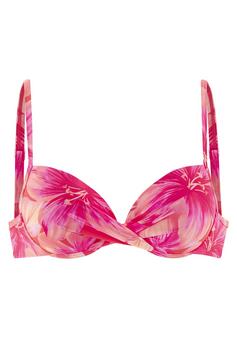 S.OLIVER Push-Up-Bikini-Top Bikini Oberteil Damen pfirsich bedruckt