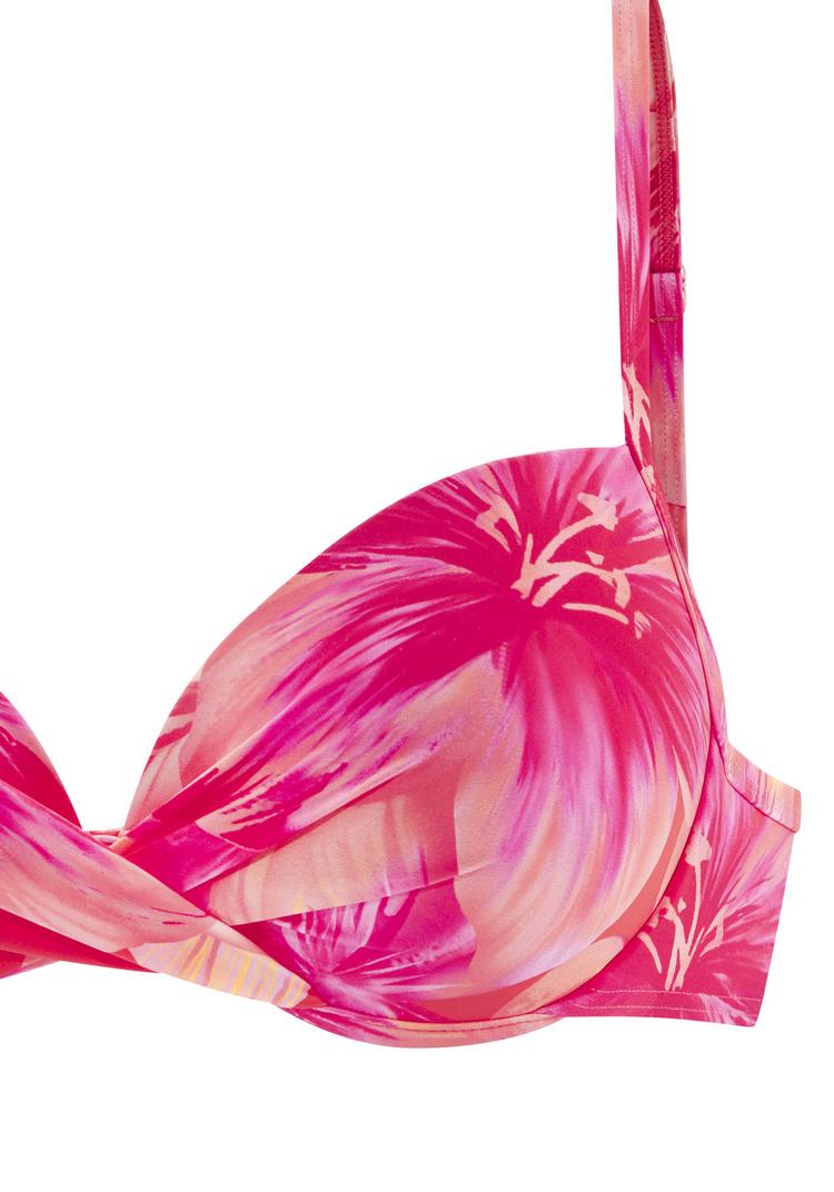 S.OLIVER S.OLIVER Push-Up-Bikini-Top Bikini Oberteil Damen - pfirsich bedruckt - 0 | SportScheck