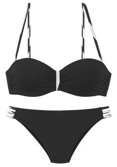 FRENCH CONNECTION Bügel-Bandeau-Bikini Bikini Set Damen schwarz