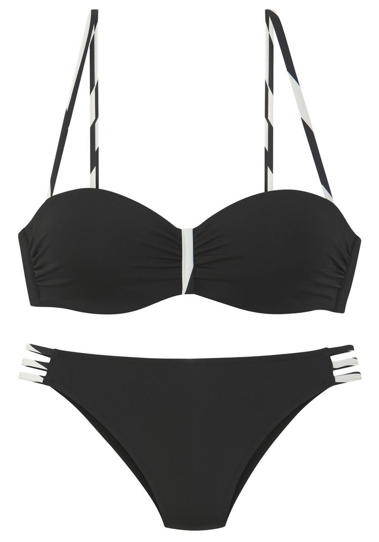 FRENCH CONNECTION FRENCH CONNECTION B&uuml;gel-Bandeau-Bikini Bikini Set Damen - schwarz - 0 | SportScheck