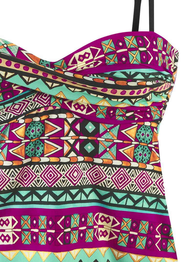 Buffalo Buffalo B&uuml;gel-Tankini Bikini Set Damen - pink bedruckt - 2 | SportScheck