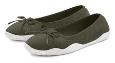 Lascana Sneaker Ballerinas Barefoot Schuhe Damen olivgrün