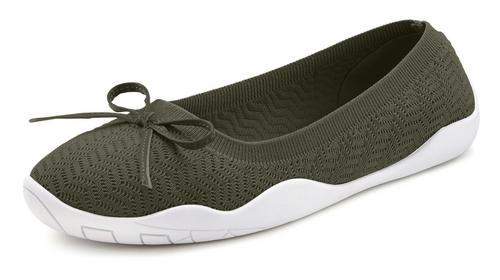 Rückansicht von Lascana Sneaker Ballerinas Barefoot Schuhe Damen olivgrün