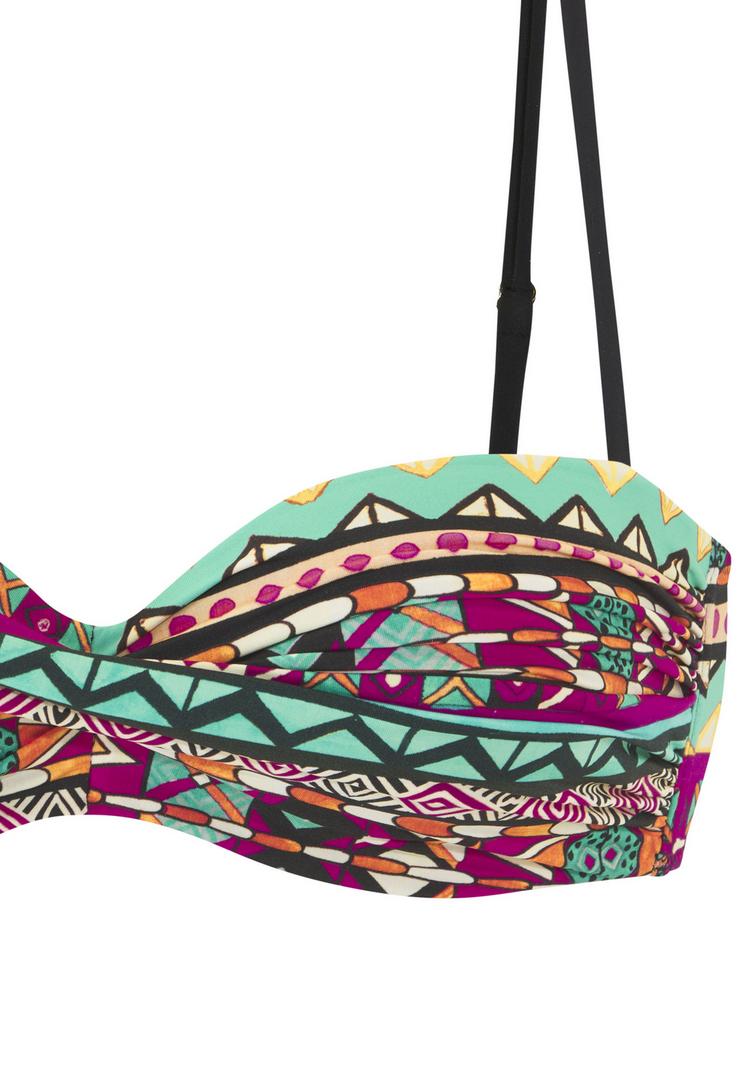 Buffalo Buffalo B&uuml;gel-Bandeau-Bikini Bikini Set Damen - pink bedruckt - 0 | SportScheck