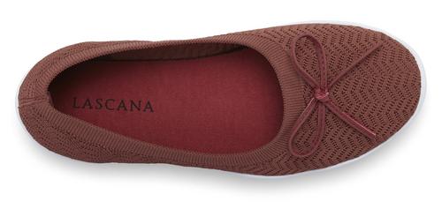 Rückansicht von Lascana Sneaker Ballerinas Barefoot Schuhe Damen rotbraun
