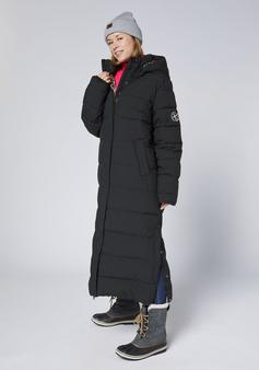 Rückansicht von Chiemsee Mantel Parka Damen 19-3911 Black Beauty