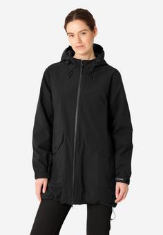 Rückansicht von Ilse Jacobsen THERMAL09 Regenjacke Damen Black Beauty