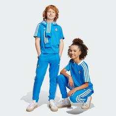 Rückansicht von adidas Real Madrid Terrace Icons Trainingshose Trainingshose Kinder Blue Bird / White