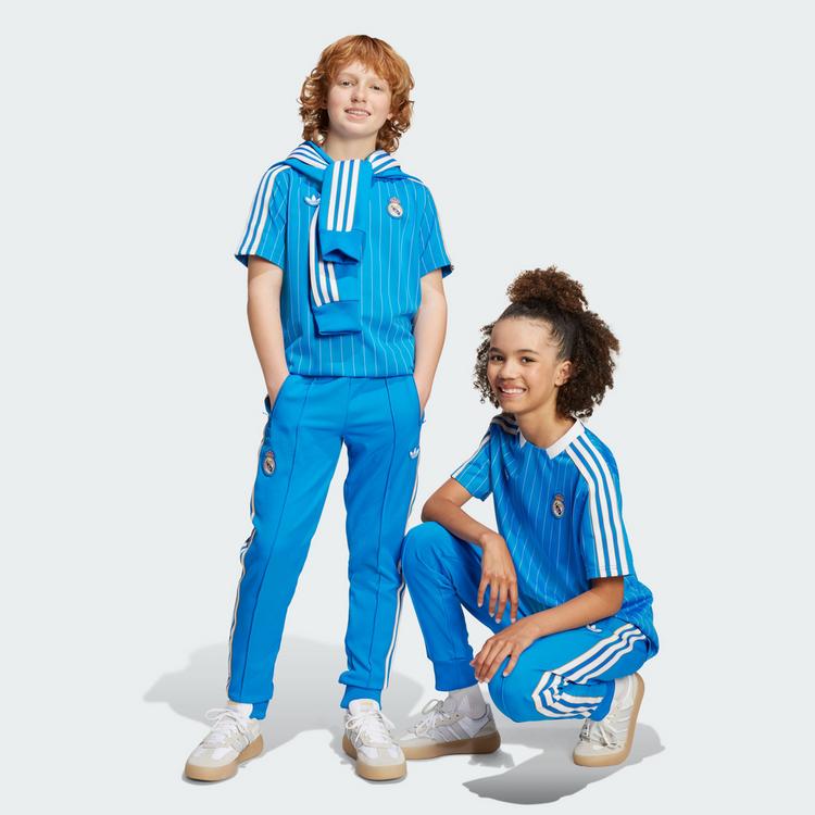 adidas adidas Real Madrid Terrace Icons Trainingshose Trainingshose Kinder - Blue Bird / White - 0 | SportScheck