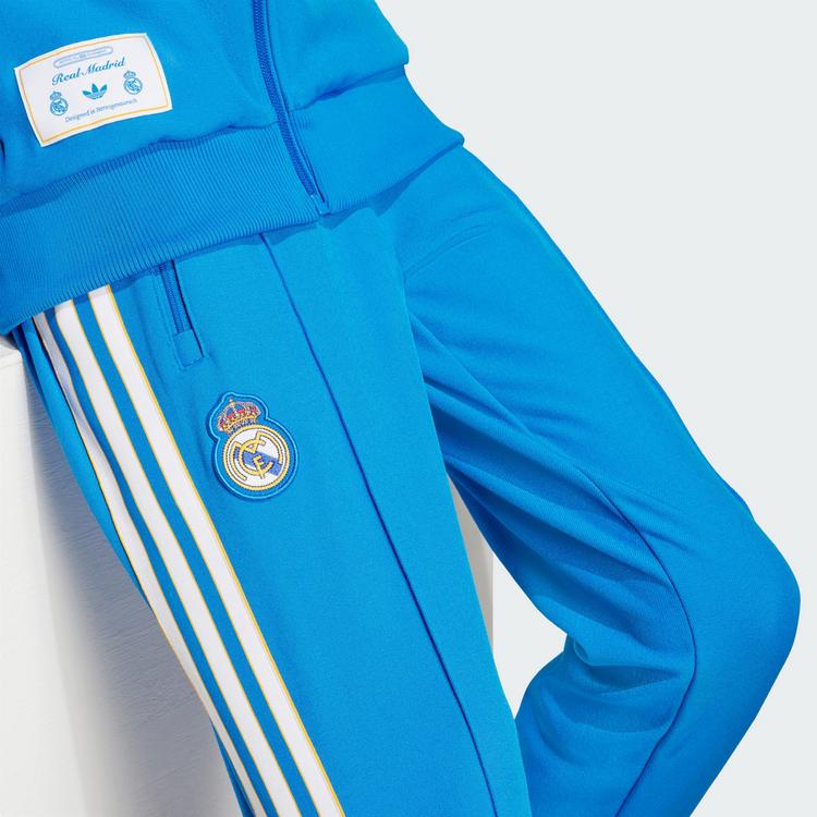 adidas adidas Real Madrid Terrace Icons Trainingshose Trainingshose Kinder - Blue Bird / White - 0 | SportScheck