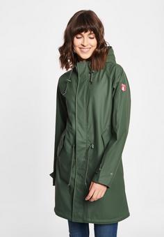 Rückansicht von Derbe Traveby_fisher Regenmantel Damen olive