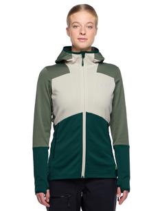 Rückansicht von VAUDE Women's Monviso Hooded Fleece Jacket Outdoorjacke Damen deep pond