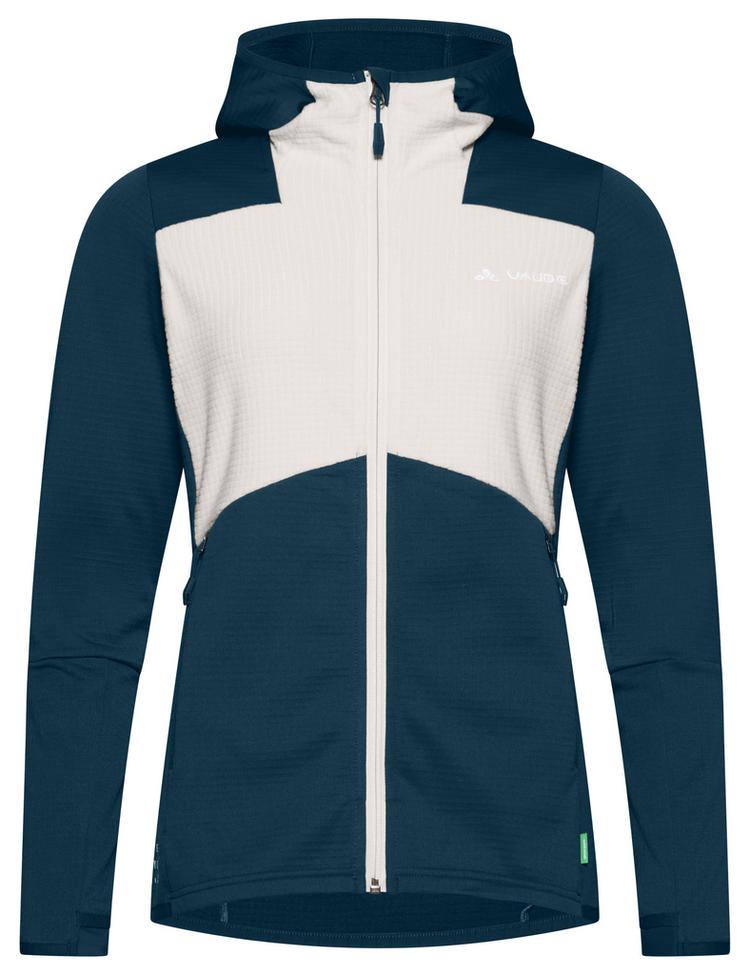VAUDE VAUDE Women's Monviso Hooded Fleece Jacket Outdoorjacke Damen - dark sea/white - 0 | SportScheck