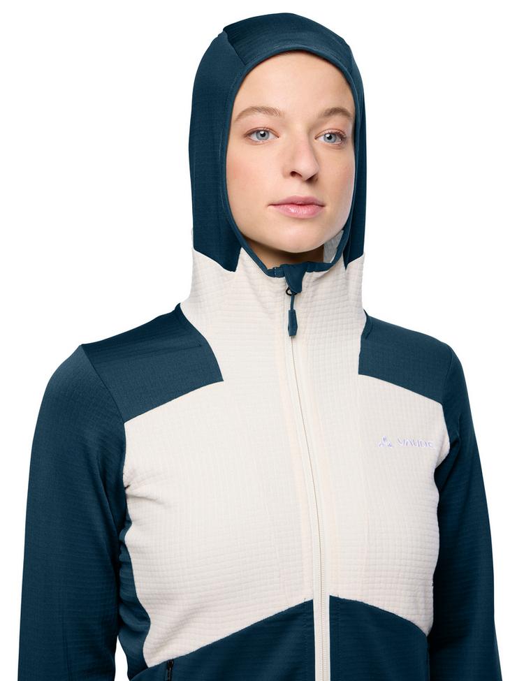 VAUDE VAUDE Women's Monviso Hooded Fleece Jacket Outdoorjacke Damen - dark sea/white - 0 | SportScheck