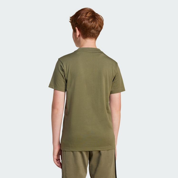 adidas adidas Essentials Kids T-Shirt Funktionsshirt Kinder - Olive Strata / Black - 3 | SportScheck