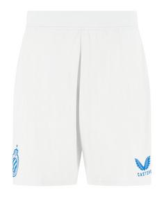 Castore FC Brügge Short Auswärts 2025/2026 Weiß Fußballshorts weissblau