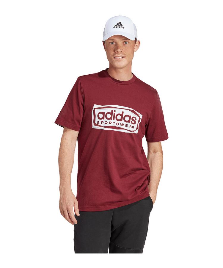 adidas adidas Folded Graphic T-Shirt Wei&szlig; T-Shirt Herren - rot - 0 | SportScheck