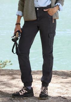 Rückansicht von Vivance active Trekkinghose Wanderhose Damen schwarz