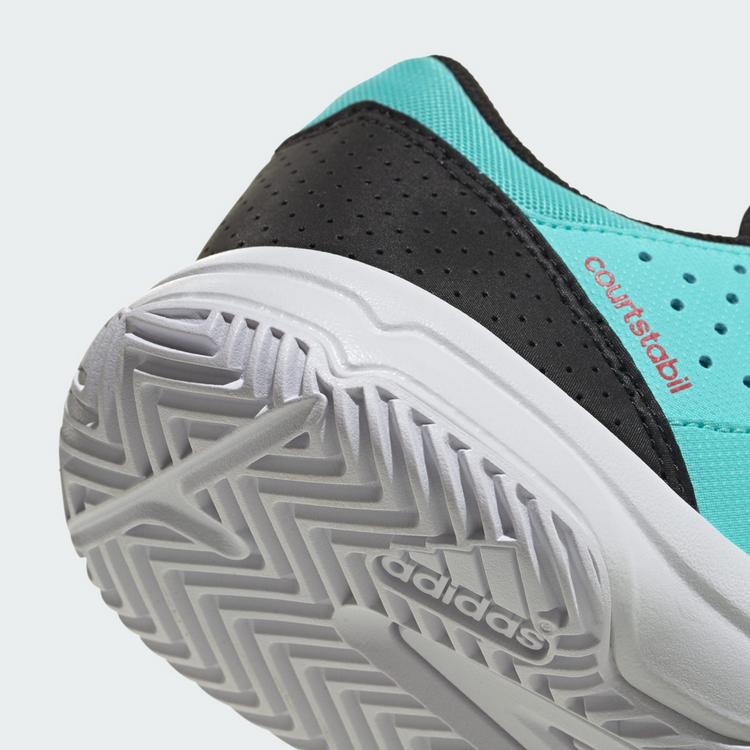 adidas adidas Court Stabil schuh Hallenschuhe Kinder - Flash Aqua / Core Black / Cloud White - 5 | SportScheck