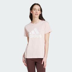 Rückansicht von adidas Essentials Logo-T-Shirt T-Shirt Damen Sandy Pink