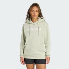 Rückansicht von adidas Terrex Multi Large Logo Hoodie Hoodie Damen Halo Green