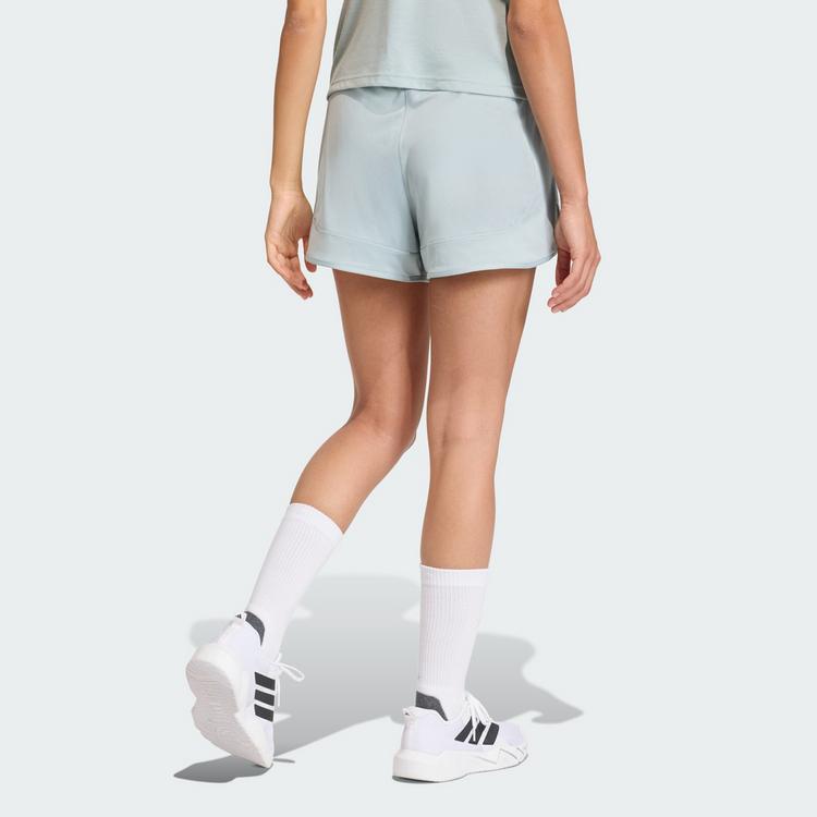 adidas adidas Pacer Essentials Knit High-Rise Shorts Funktionsshorts Damen - Wonder Sage / White - 1 | SportScheck