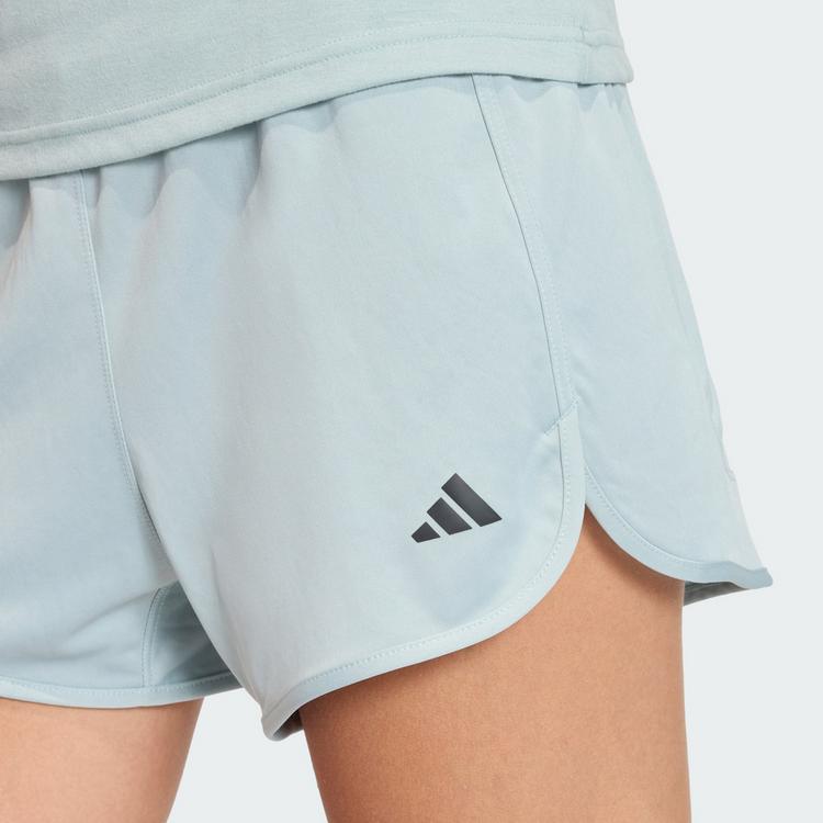 adidas adidas Pacer Essentials Knit High-Rise Shorts Funktionsshorts Damen - Wonder Sage / White - 0 | SportScheck