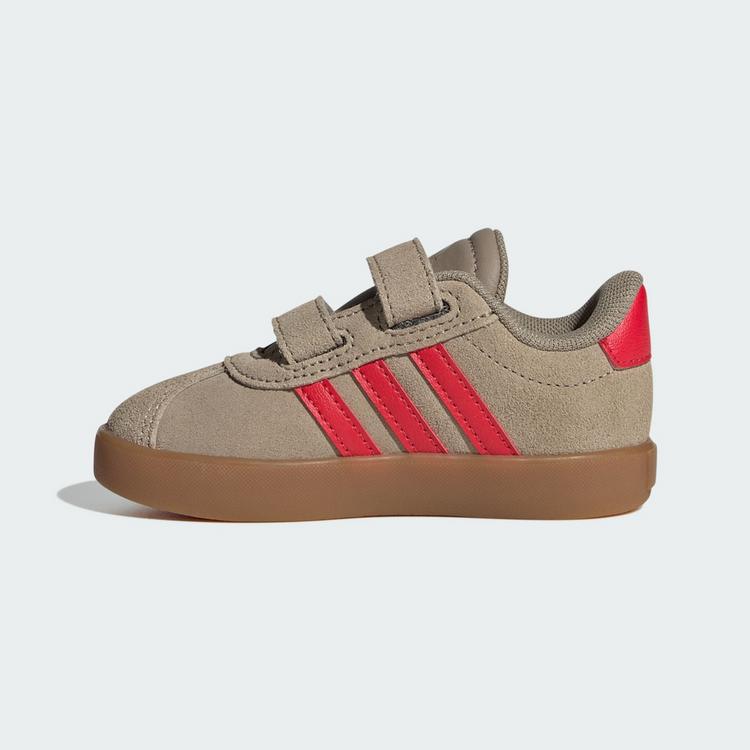 adidas adidas VL Court 3.0 Schuh Sneaker Kinder - Blanch Cargo / Pure Ruby / Gold Metallic - 5 | SportScheck