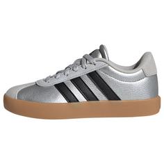 adidas VL Court 3.0 Schuh Sneaker Kinder Silver Metallic / Core Black / Light Solid Grey