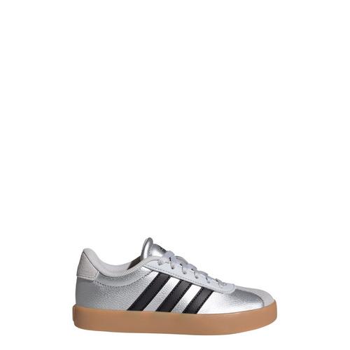 Rückansicht von adidas VL Court 3.0 Schuh Sneaker Kinder Silver Metallic / Core Black / Light Solid Grey