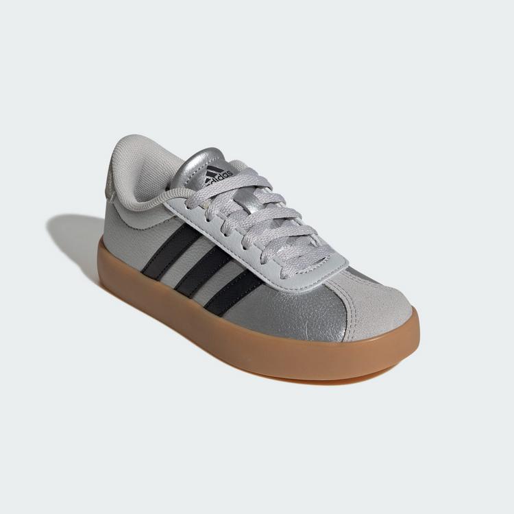 adidas adidas VL Court&nbsp;3.0 Schuh Sneaker Kinder - Silver Metallic / Core Black / Light Solid Grey - 3 | SportScheck
