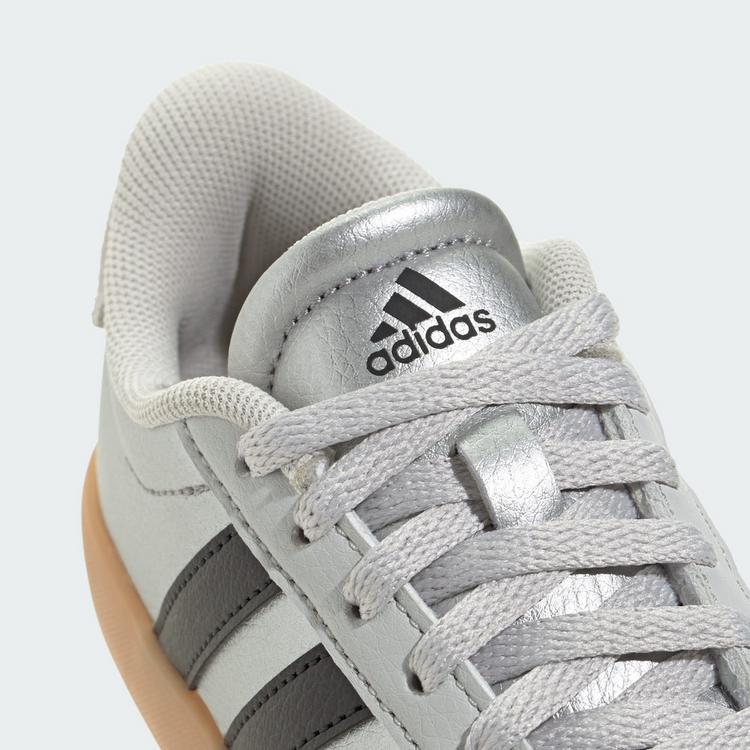 adidas adidas VL Court&nbsp;3.0 Schuh Sneaker Kinder - Silver Metallic / Core Black / Light Solid Grey - 6 | SportScheck