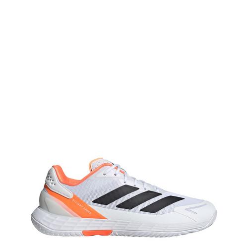 Rückansicht von adidas Defiant Speed 2 Tennisschuh Tennisschuhe Herren Cloud White / Core Black / Lucid Orange