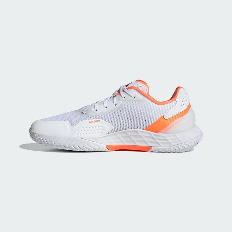 adidas adidas Defiant Speed 2 Tennisschuh Tennisschuhe Herren - Cloud White / Core Black / Lucid Orange - 5 | SportScheck