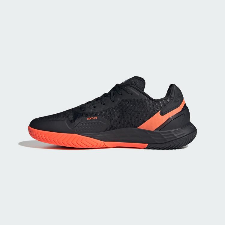 adidas adidas Defiant Speed 2 Tennisschuh Tennisschuhe Herren - Core Black / Core Black / Lucid Orange - 5 | SportScheck