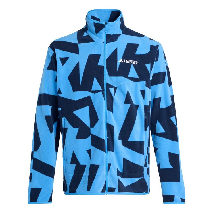 adidas adidas Terrex Multi Printed Fleecejacke Fleecejacke Herren - Ray Blue / Legend Ink - 0 | SportScheck