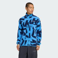 Rückansicht von adidas Terrex Multi Printed Fleecejacke Fleecejacke Herren Ray Blue / Legend Ink
