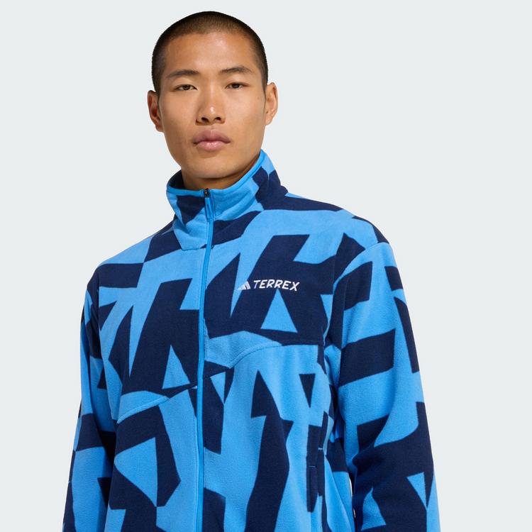 adidas adidas Terrex Multi Printed Fleecejacke Fleecejacke Herren - Ray Blue / Legend Ink - 0 | SportScheck