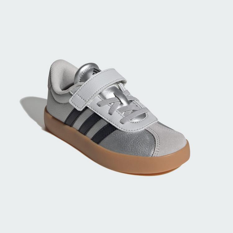 adidas adidas VL Court 3.0 Kids Schuh Sneaker Kinder - Silver Metallic / Core Black / Light Solid Grey - 3 | SportScheck