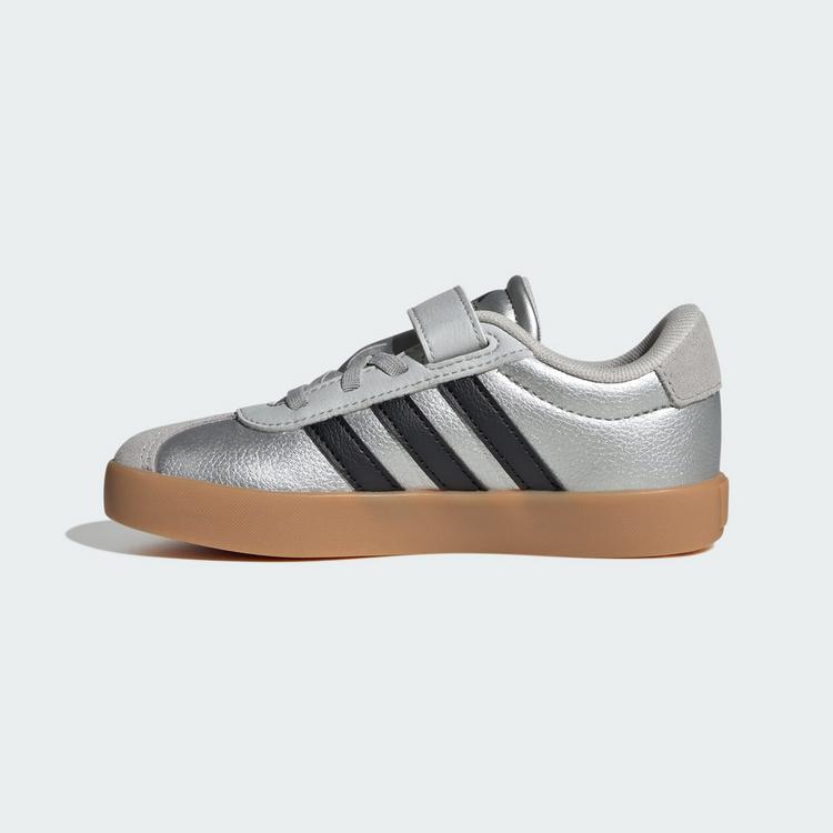 adidas adidas VL Court 3.0 Kids Schuh Sneaker Kinder - Silver Metallic / Core Black / Light Solid Grey - 5 | SportScheck