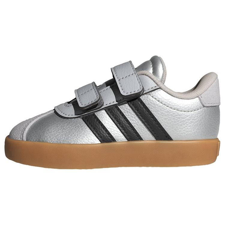 adidas adidas VL Court 3.0 Kids Schuh Sneaker Kinder - Silver Metallic / Core Black / Light Solid Grey - 0 | SportScheck