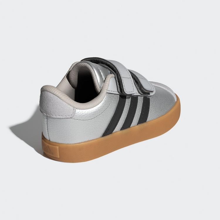 adidas adidas VL Court 3.0 Kids Schuh Sneaker Kinder - Silver Metallic / Core Black / Light Solid Grey - 4 | SportScheck